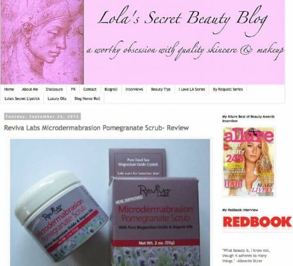 Lola's Secret Beauty Blog Reviews Microdermabrasion Pomegranate Scrub (#109)