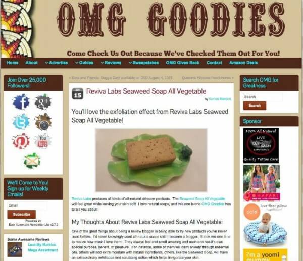 Kameo at OMG Goodies Loves Reviva's Seaweed Soap