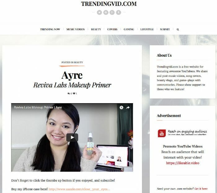 Ayre loves Reviva's Makeup Primer