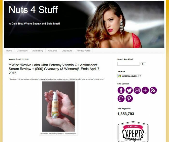 Nuts 4 Stuff Reviews Reviva's Ultra-Potency Vitamin C + Antioxidant Serum with Emblica