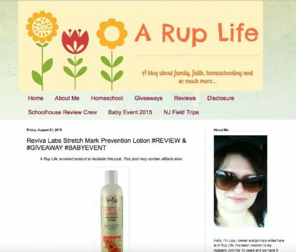 A Rup Life's blogger enjoys our Stretch Mark Prevention Lotion