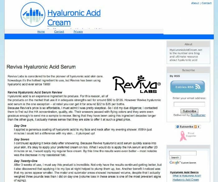 Shelly Reynolds Review: Hyaluronic Acid Serum (#369)