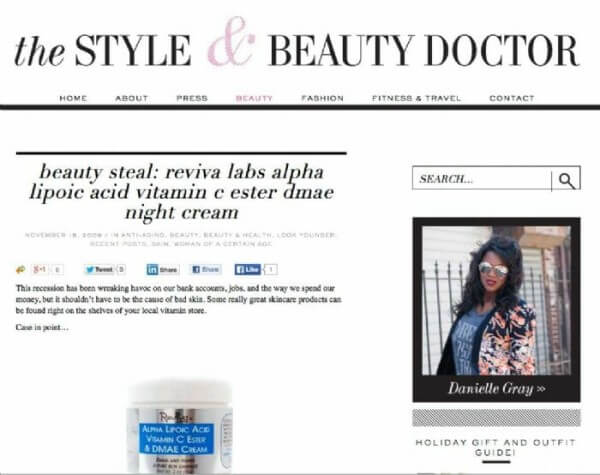 The Style & Beauty Doctor Reviews Alpha Lipoic Acid, Vitamin C Ester & DMAE Cream (#366)