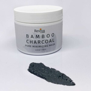 charcoal mask jar with swatch