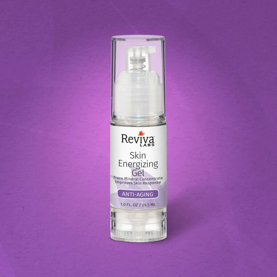 Skin Energizing Gel on purple background