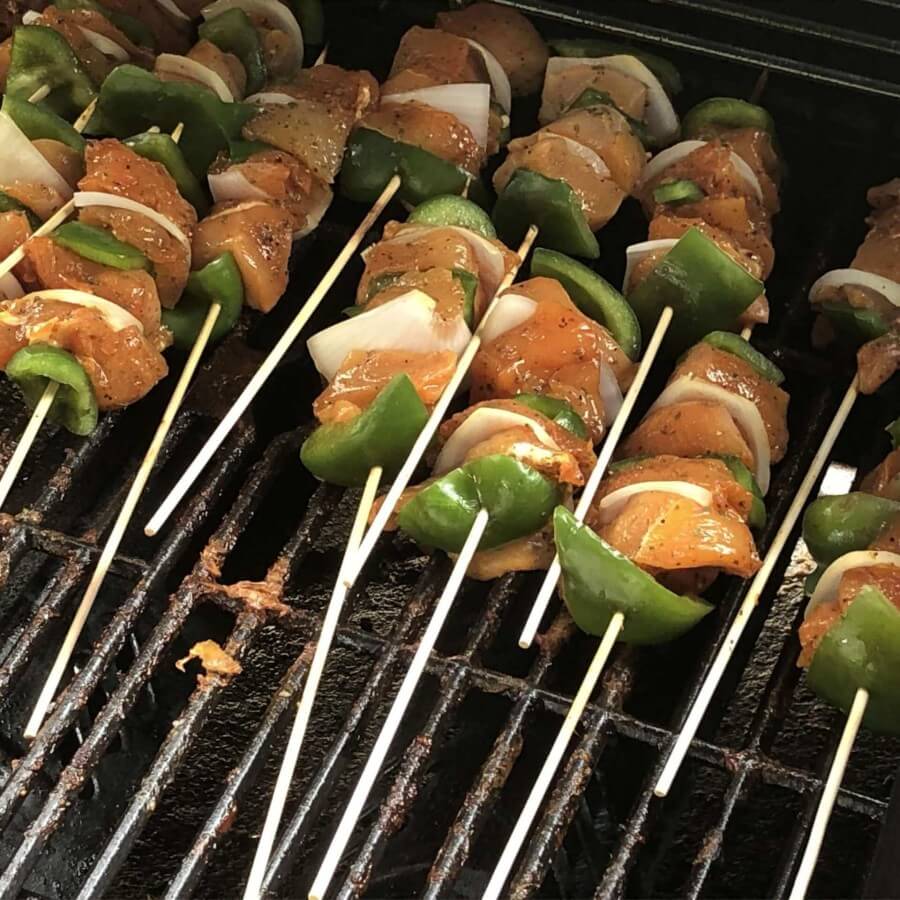 Skewers on the BBq