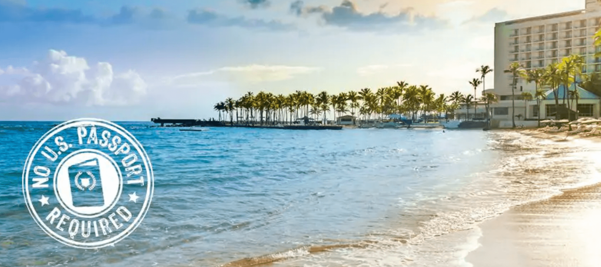 backround shot of PR hotel beach