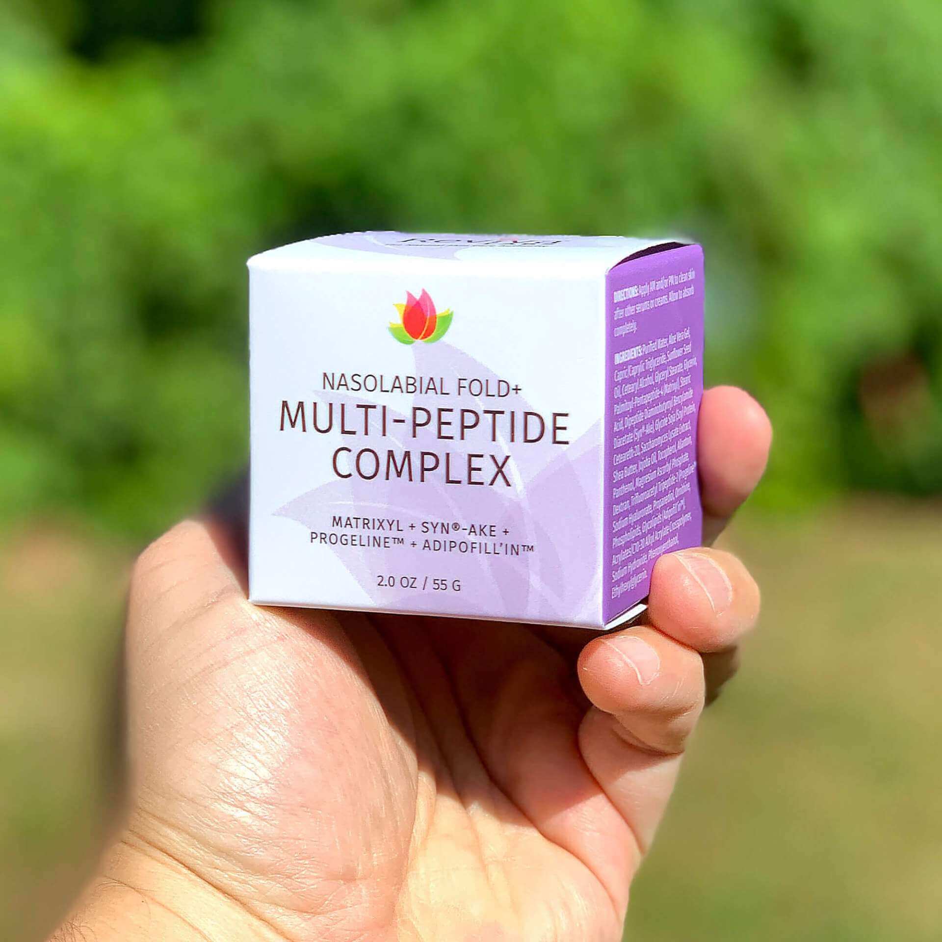 multipeptide complex box held in hand