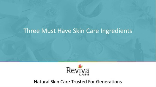 three must have skin care ingredients ppt cover slide