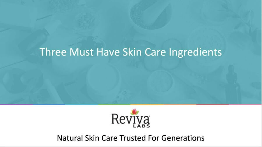 three must have skin care ingredients ppt cover slide