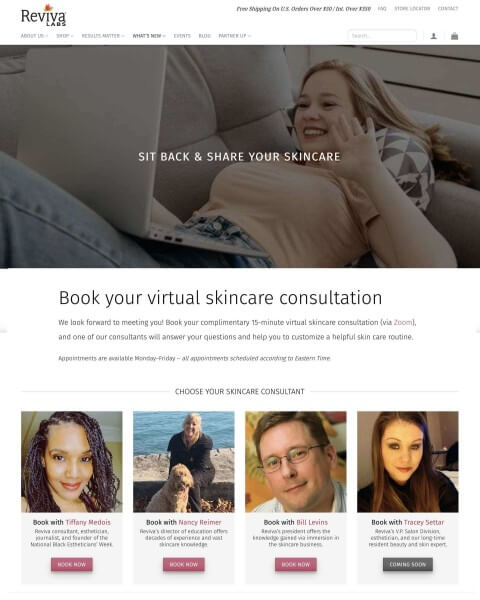 Reviva Labs Virtual Skincare Consultations