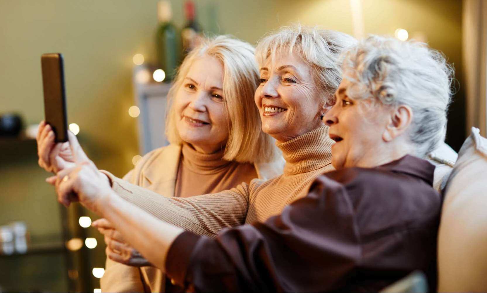 three old female friends making selfie 2021 12 28 06 56 48 utc