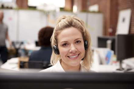 portrait of female customer services agent working 2021 08 26 16 15 12 utc