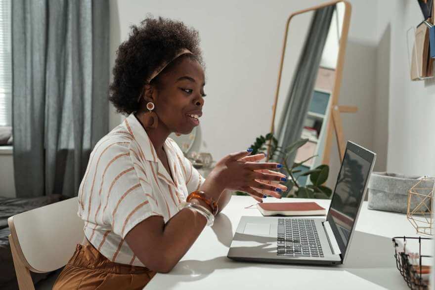 young african female freelancer communicating in v 2022 01 19 00 11 05 utc