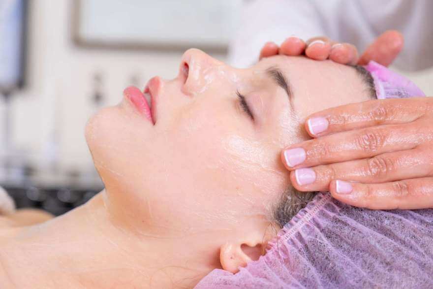 woman in a spa salon getting face massage for faci 2022 09 01 20 53 42 utc