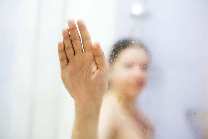 young happy woman taking hot shower at home or hot 2021 08 29 02 11 42 utc