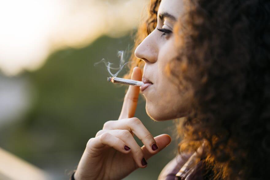 smoking young woman