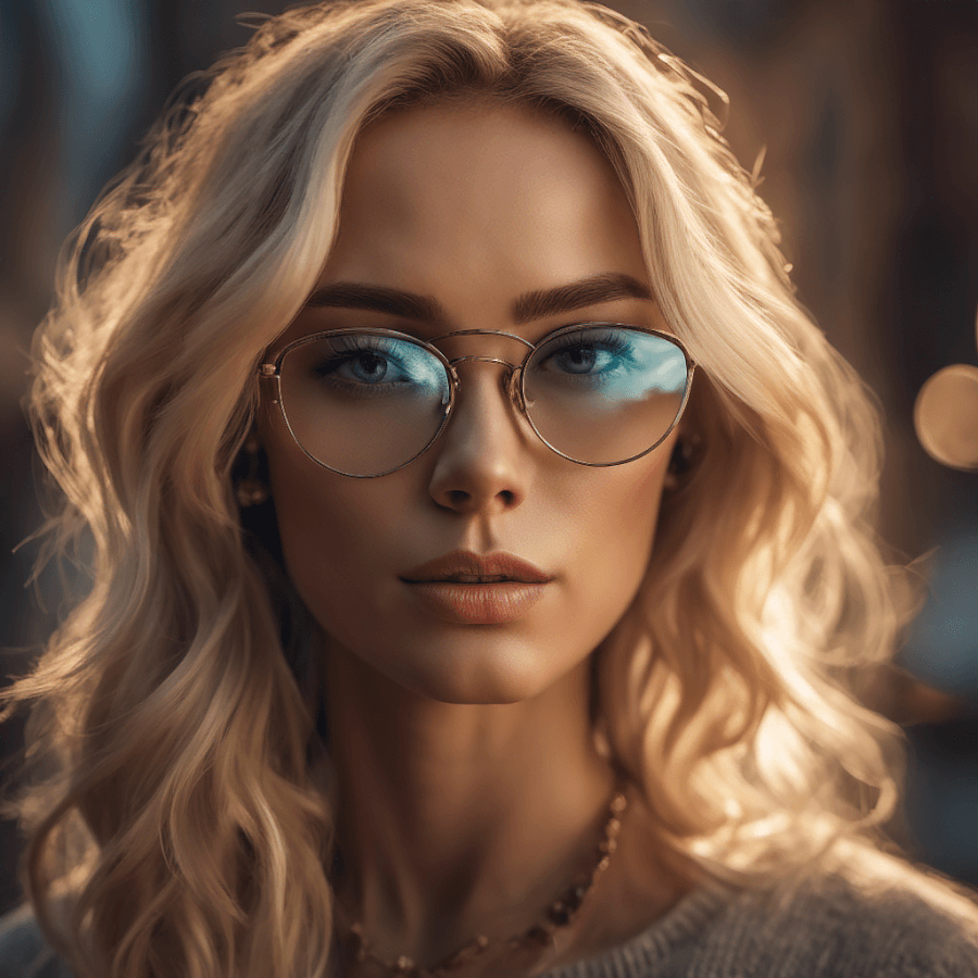 blonde model with glasses 3102