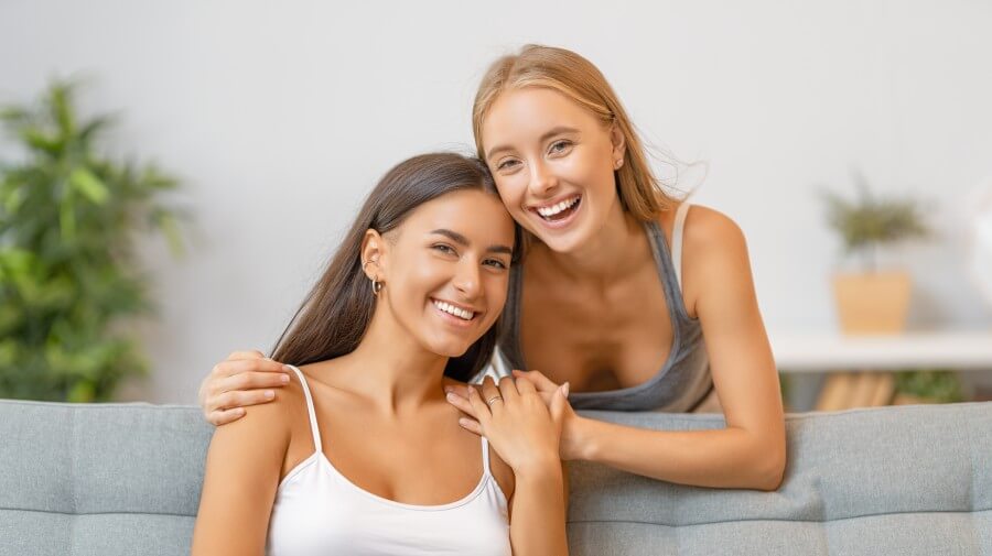 portrait of two young women