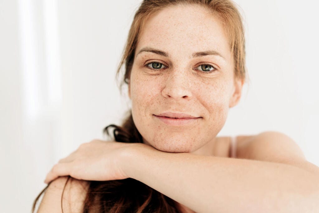 close up face of a beautiful authentic freckled ca 2023 11 27 05 29 29 utc