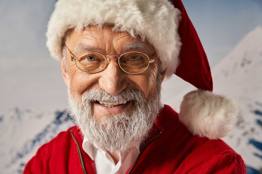 portrait of happy white bearded santa in red hat w 2024 11 14 01 15 24 utc