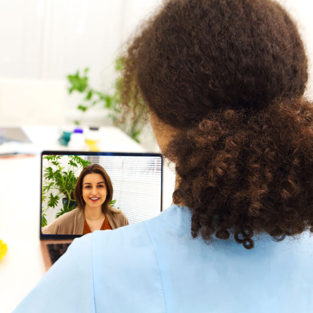 shot of attractive afro female doctor talking whil 2023 11 27 05 33 29 utc