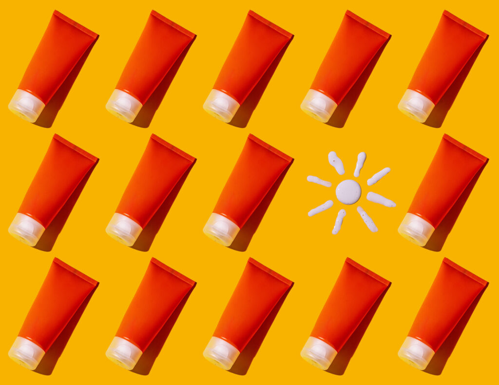 sunscreen spf sunblock cream on yellow background 2024 10 17 17 13 27 utc